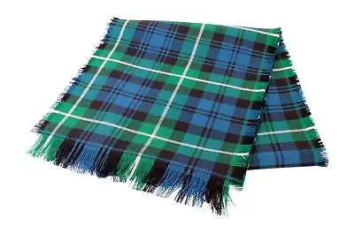 Traditional Scottish Tartan 100% Wool Plain Full Fringed Sash - Lamont Ancient • £34.95