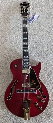 Ibanez George Benson GB10SEFMSRR Semi Hollow Guitar W/Case Sapphire Red 6lb 10oz • $1599.99