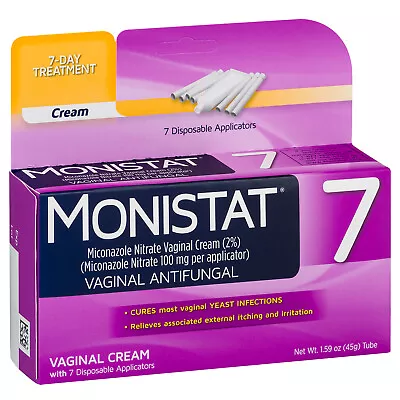 Monistat 7-Day Yeast Infection Treatment Cream With 7 Applicators  Antifungal+ • $25.99