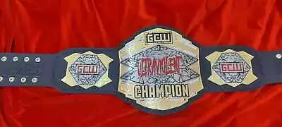 New GCW Ultra Violent Championship Leather Belt Adult Size 2mm Metal Plates • $125