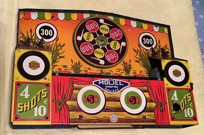 £42.20 • Buy Vintage Wyandotte Mechanical Shooting Gallery Pressed Tin Toy Great Shape 