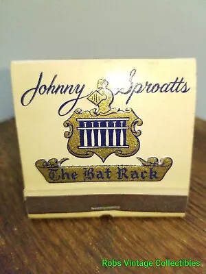 Matchbook Johnny Sproatts  The Bat Rack  Santa Monica CA Vtg Restaurant Feature  • $40