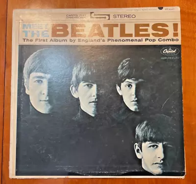 Meet The Beatles FIRST PRESS NO Publisher/NO BMI/ASCAP Stereo ST2047 BLUE SLEEVE • $26.01