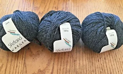 JAEGER SHETLAND YARN 100g  166m - NEW - LOT OF 3 • $14.25