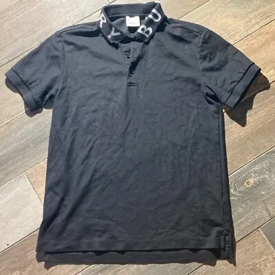 Burberry Ryland Collar Logo Polo Black Size Medium • $140