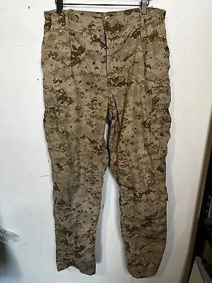 USMC Combat Trousers FR FROG Bradley 2 Desert MARPAT Pants Size Medium Long • $49.76