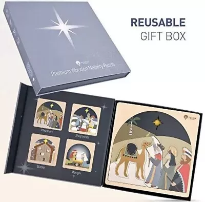Premium Wooden Nativity Puzzle For Kids 4 Layers • $16.30