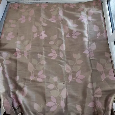 £39.99 • Buy Pair Of Dunelm Mill Golden Brown Leaf Pattern Curtains Drop 136cm, Wide 228cm