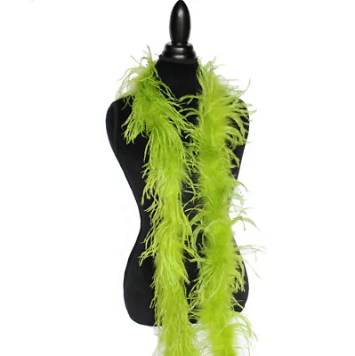 $45.95 • Buy Lime Green 1ply Ostrich Feather Boa Scarf Prom Halloween Costumes Dance Decor