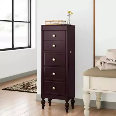 Hives And Honey Ella Freestanding Wooden Jewelry Armoire - Brown • $160.92