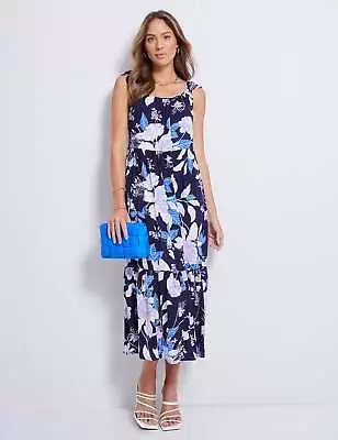 KATIES - Womens Dress -  Flutter Cap Sleeve Tiered Maxi Dress • $22.14