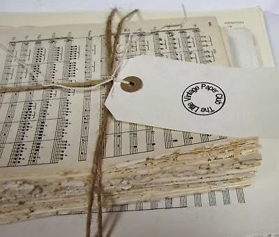 £11.50 • Buy 1kg Vintage Sheet Music Paper For Art Craft Decoupage Cards. Good Variety. Cream
