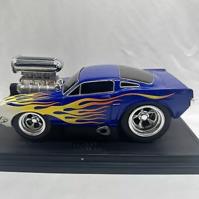 Muscle Machines 1/18 Scale - 1966 Ford Mustang - Blue With Flames 2000 Funline • $34.99
