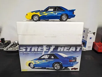 1/18 Gmp Street Heat 1987 Mustang Lx Hatch 5.0 Blue Yellow Original Run • $820