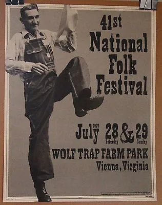41st National Summer Folk Life Festival 1979 Wolf Trap Virginia Vintage Poster • $125