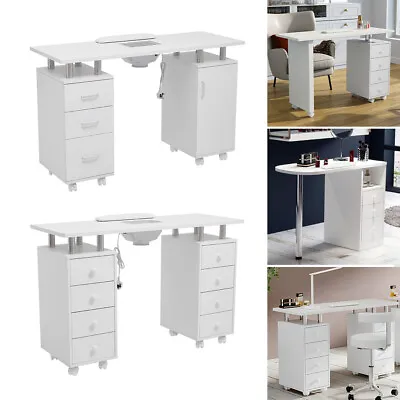 New Manicure Table Nail Beauty Salon Station Technician Work Desk Dust Collector • £65.95