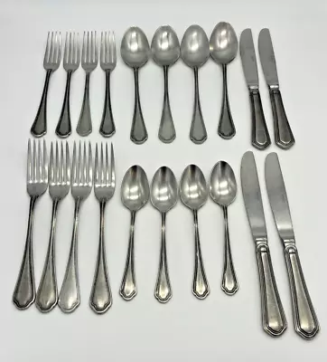RARE MSE Martha Stewart Flatware Laurentide Stainless Steel 20 Pc Service For 4 • $40