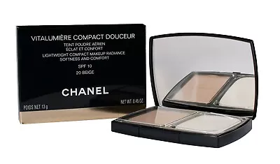 CHANEL Vitalumiere Compact Douceur #20 Beige SPF 10 New In Box • $78.95