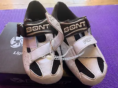 Bont RIOT Road Cycling Shoes White /Black Mens Size US 3.5  - EU 36 - New In Box • $69.99