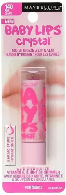 Maybelline Baby Lips Crystal Moisturizing Lip Balm Pink Quartz 140 0.15 Oz • $7.89