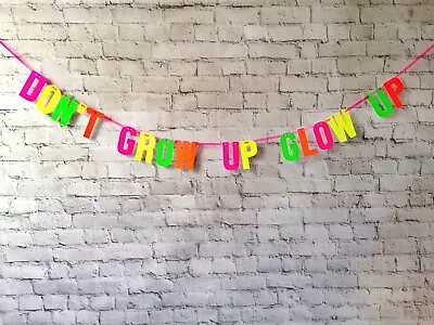 Neon UV Glow Party Banners/Bunting *New Year Decoration*Birthdays*Hen/Stag Party • £8.69