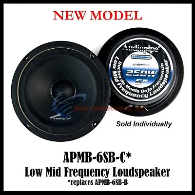 Audiopipe 6  Full Range Car Audio Loudspeaker Sealed Back Mids APMB-6SB-C • $30.95