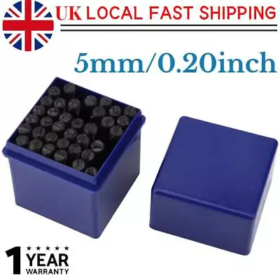 36pcs 5mm Stamps Letters Alphabet Numbers Set Punch Steel Metal Tool Craft UK • £10.89