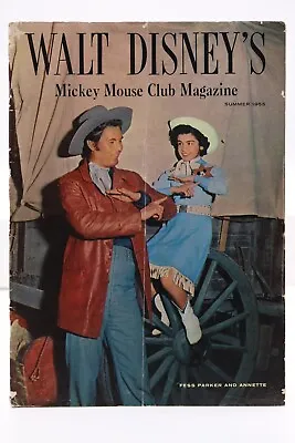 Mickey Mouse Club Magazine Vol 1 #3 1956 Sum Fess Parker & Annette Photo Cov VG- • $7.50