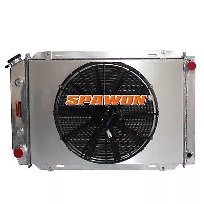 AT SPAWON For Ford Mustang LTD Lincoln Mark VII 79-93 3Row Radiator+Fan Shroud • $205