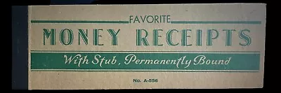 Vintage Favorite Money Receipts Book With Stub Made In USA A556 1950s • $10