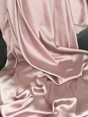 £5 • Buy New Blush Pink Silky Smooth Charmeuse Satin  Fabric 58  Wide Meter Price 