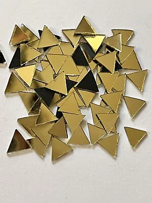 Triangle Gold Craft Mirror Pieces Embroidery  DIY  Craft Shisha Mirrors 100pcs • $7.90