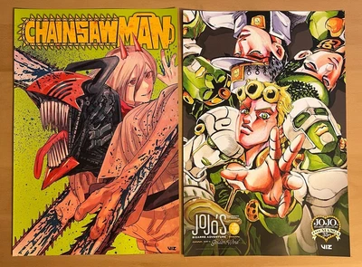 $39.99 • Buy CHAINSAW MAN JOJO'S BIZARRE ADVENTURE 2 POSTER Lot Anime Expo AX 2022 VIZ 12x18