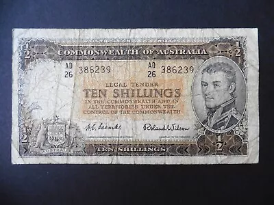 Banknote ~ Australia Ten 10 Shillings 1961-1965 • £1