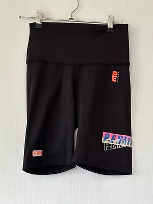 PE Nation Tiebreak High-Rise Bike Short PE Nation Logo Black AUS Small 8 - 10 Ex • $24.95