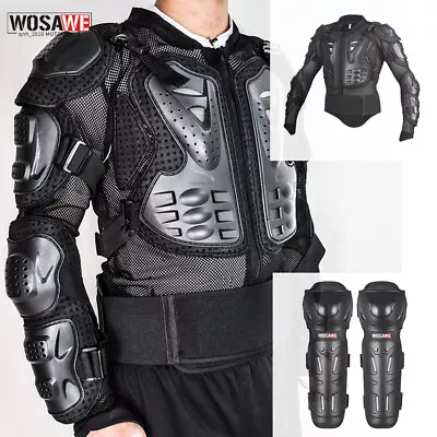 WOSAWE Adult Motorcycle Armor Jacket Chest Back Sports Protector Racing Guards • $25.74