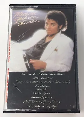 MICHAEL JACKSON “Thriller” Cassette Tape Original 80s Cream Shell Epic QET 38112 • $14.99