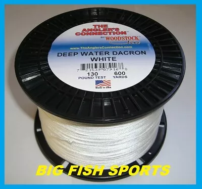 WOODSTOCK BRAIDED IGFA Fishing Line White Color 130lb-600yd NEW! FREE USA SHIP! • $46.99