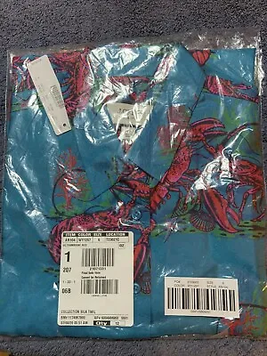 Jcrew Nwt Sz.-6  And/or-8  100%-silk In Lobster Print Ultramarine Red.  Red • $69.95