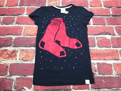 PINK By Victorias Secret Boston Red Sox MLB Shirt Women's XS Blue Red Studded • $4.72