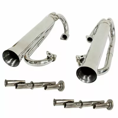 $489.95 • Buy Empi 56-3709 Stainless Buggy Dual Racing Exhaust System Vw Baja Bug/Manx/Trike