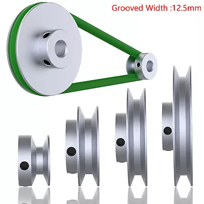 V Grooved Pulley PU Round Belt Pulleys Aluminum For 10mm Width Belt OD 40-100mm • $10.09