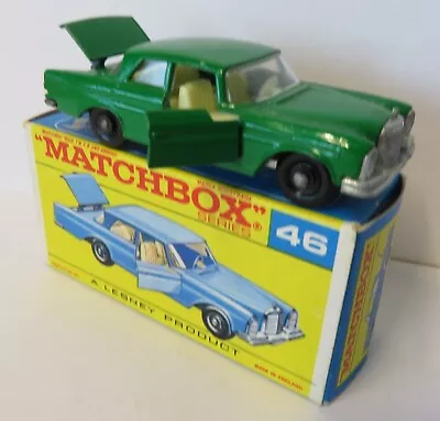 1960s Matchbox Regular Wheels #46 Mercedes 300 SE Coupe In Original Box Lesney • $4.72