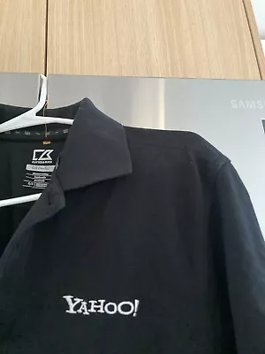 Yahoo.com Search Engine Yahoo  Black  CB DryTec Golf Polo Shirt Men's Small NEW • $31.30