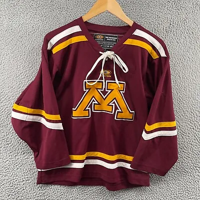 Minnesota Golden Gophers Hockey Jersey Size Youth L/XL Maroon Kids Unisex Easton • $19.99