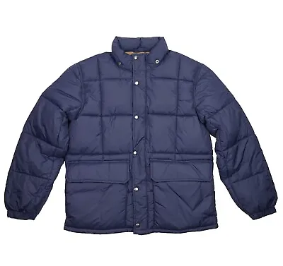 New JCREW Mens Size M $298 Nordic Quilted Puffer Jacket With PrimaLoft In Navy • $85.46