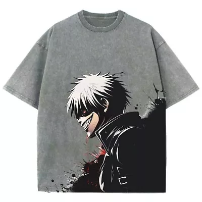 Anime Comic Style Graphic Crazy Vintage Loose  Design Adult Tees Top T-Shirt • $22.59