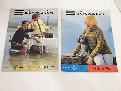Set Of 2 Spinnerin Vintage Knitting Magazines No. 162 1963 & No. 166 1963 • $13.77