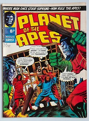 Planet Of The Apes #8 Comic Marvel Comics UK 1974 • £2