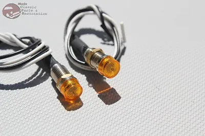 Amber Dash LED Indicator Lights Hot Rat Rod Custom Car Truck Boat Instrument New • $15.13